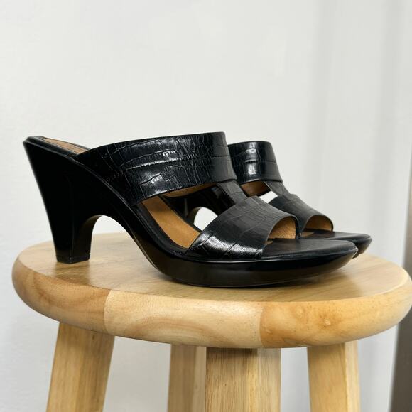 Sofft Shoes - Sofft Black Open Toe Heeled Sandals Black Size 8 1/2
